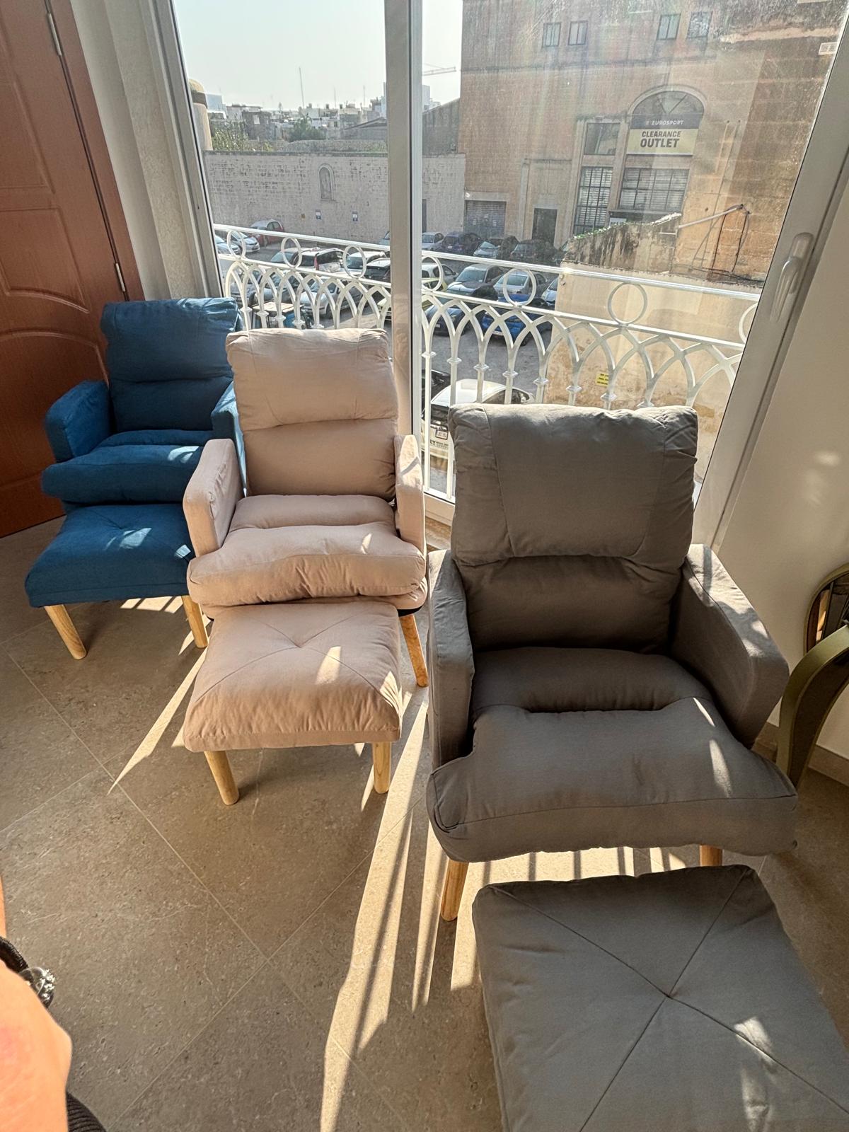 Armchair with Matching Footrest