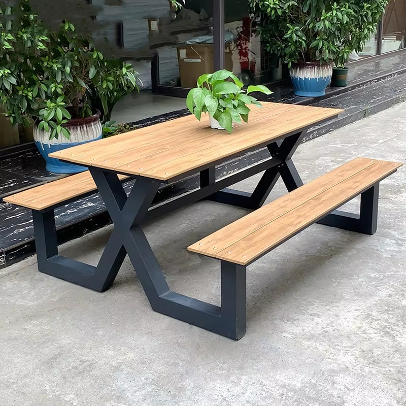 Outdoor Picnic Table with Bench