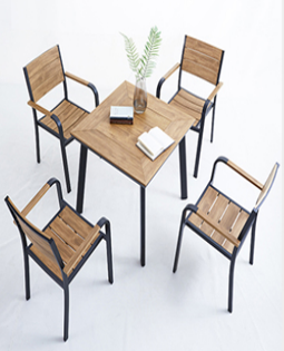 Outdoor Dining Set – Table + 4 Chairs