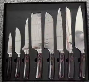 Professional Japanese-Style Damascus Kitchen 8 Knife Set – Chef Knife