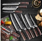 Professional Japanese-Style Damascus Kitchen 8 Knife Set – Chef Knife