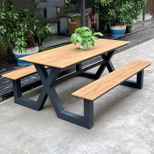 Outdoor Picnic Table with Bench